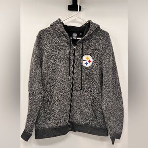 PITTSBURGH STEELERS WOMEN'S COZY SWEATER FULL-ZIP HOODIE
